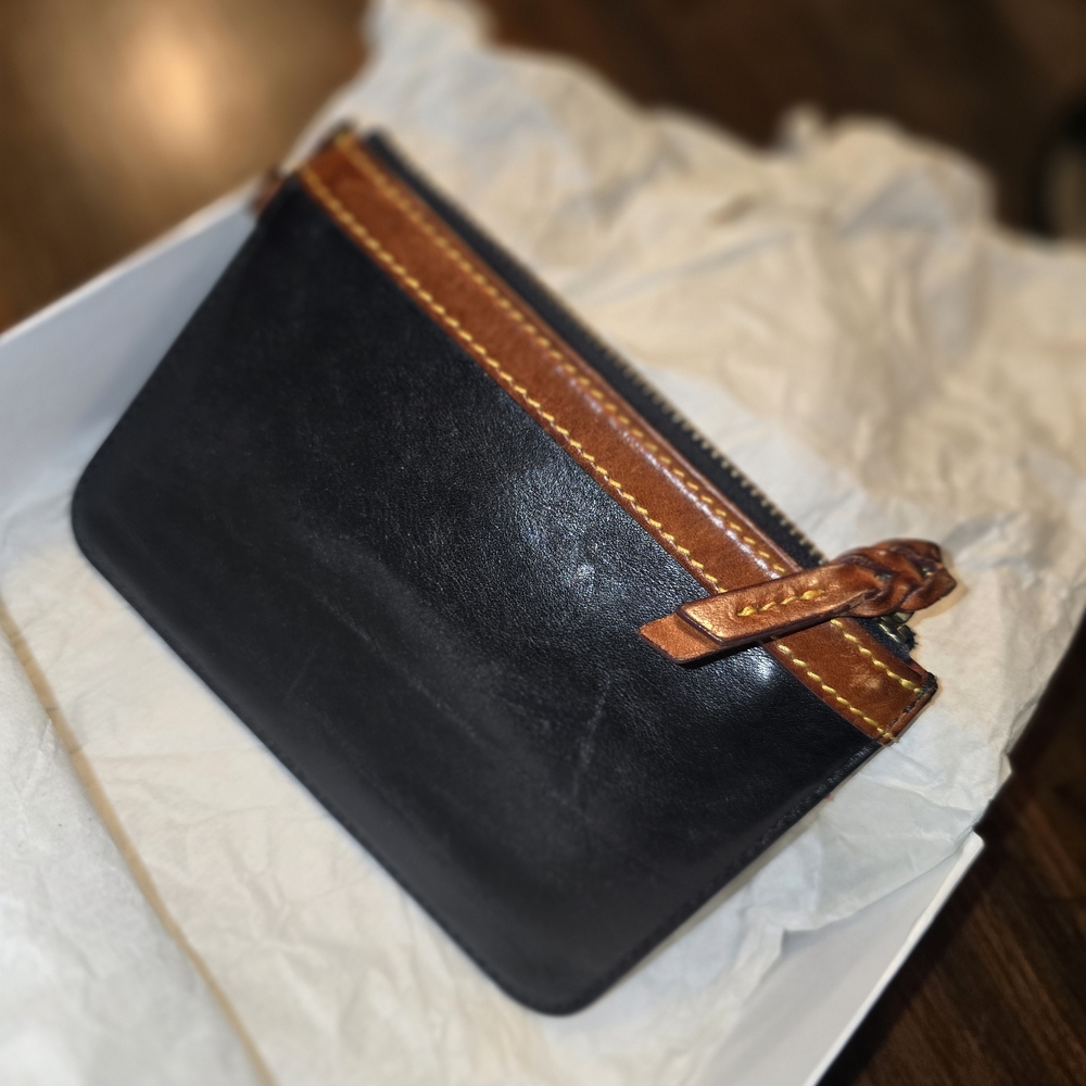 Dooney & Bourke Black Leather Wristlet - Picture 4 of 4